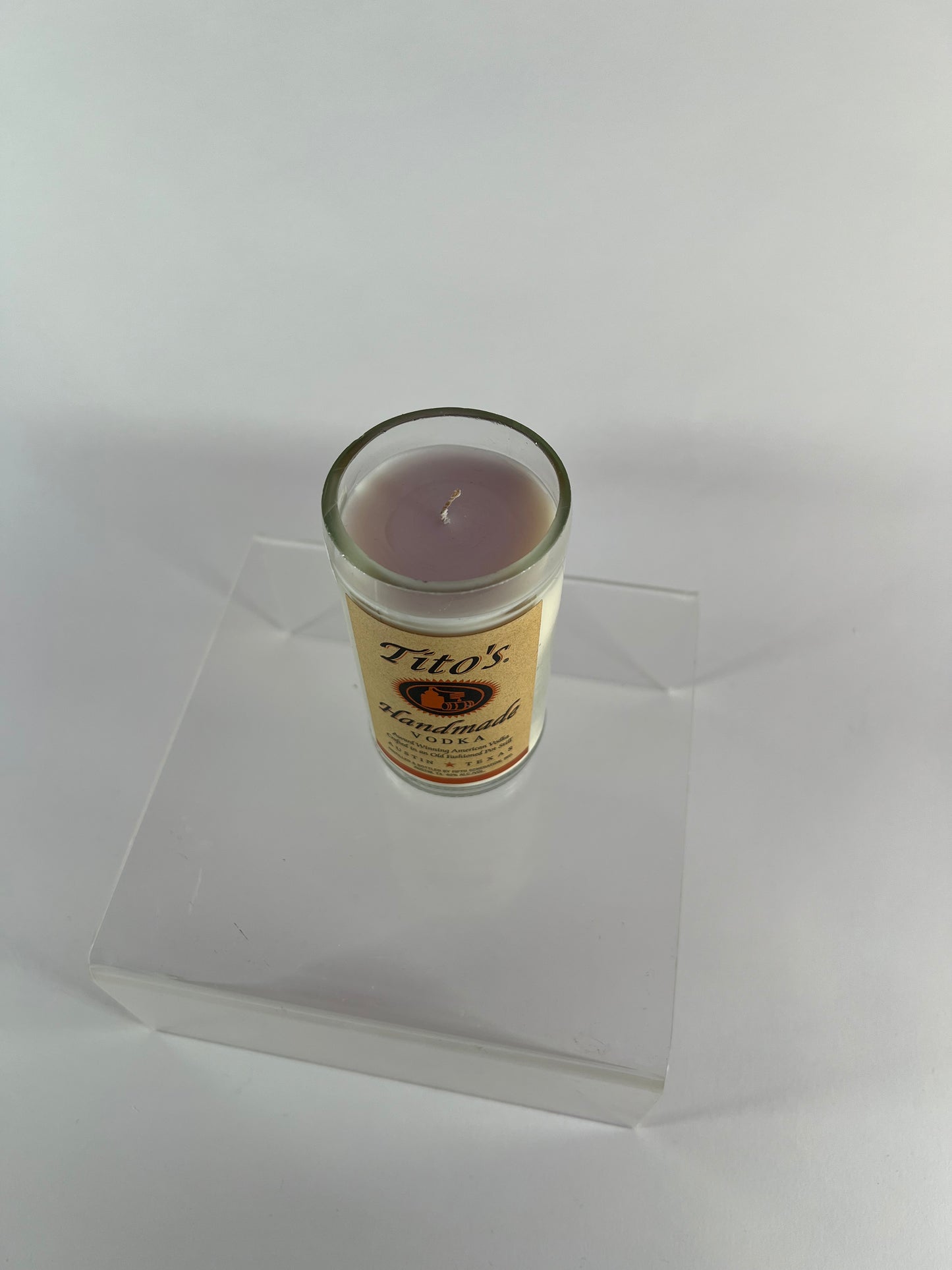6 oz Candle in Tropical Kay in a Repurposed Tito’s Mini