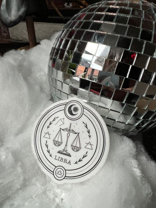 Libra Zodiac Sticker (clear)