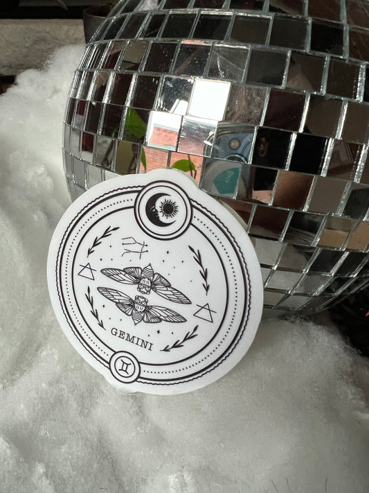 Gemini Zodiac Sticker (clear)