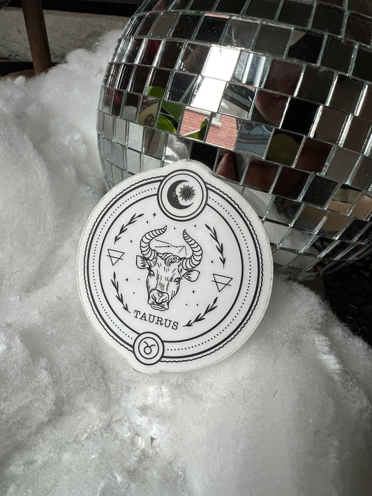 Taurus Zodiac Sticker (clear)