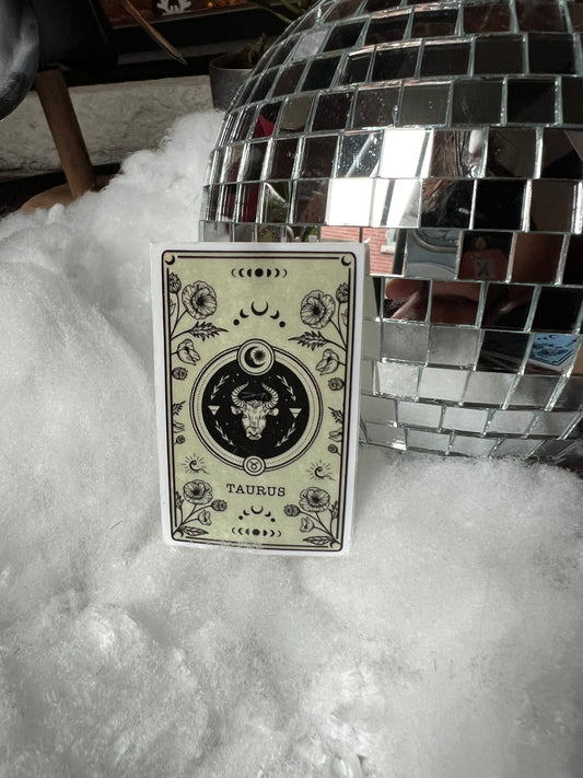 Taurus Tarot Card Zodiac Sticker