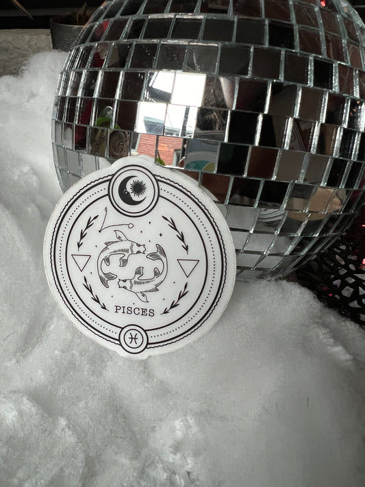 Pisces Zodiac Sticker (clear)
