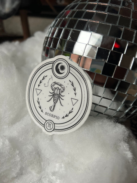 Scorpio Zodiac Sticker (clear)