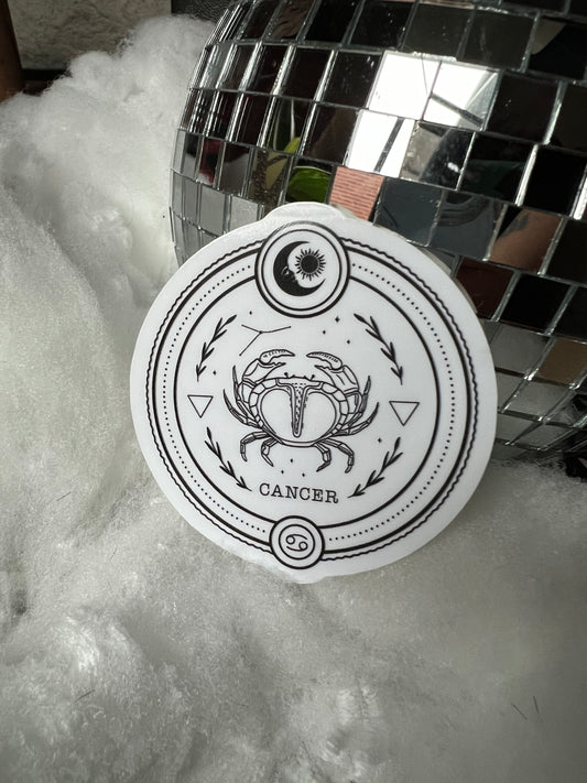 Cancer Zodiac Sticker (clear)