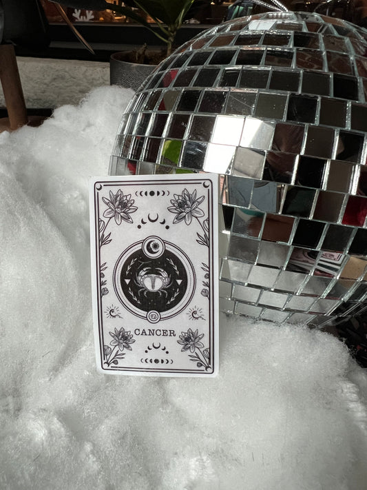 Cancer Tarot Card Zodiac Sticker