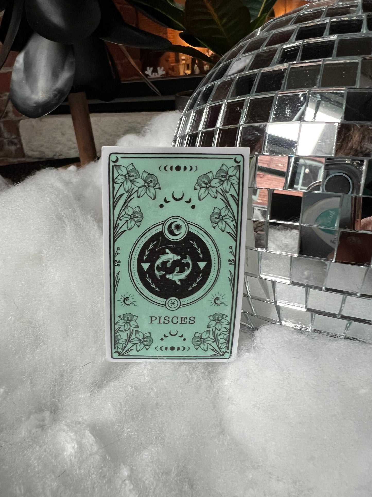 Pisces Tarot Card Zodiac Sticker