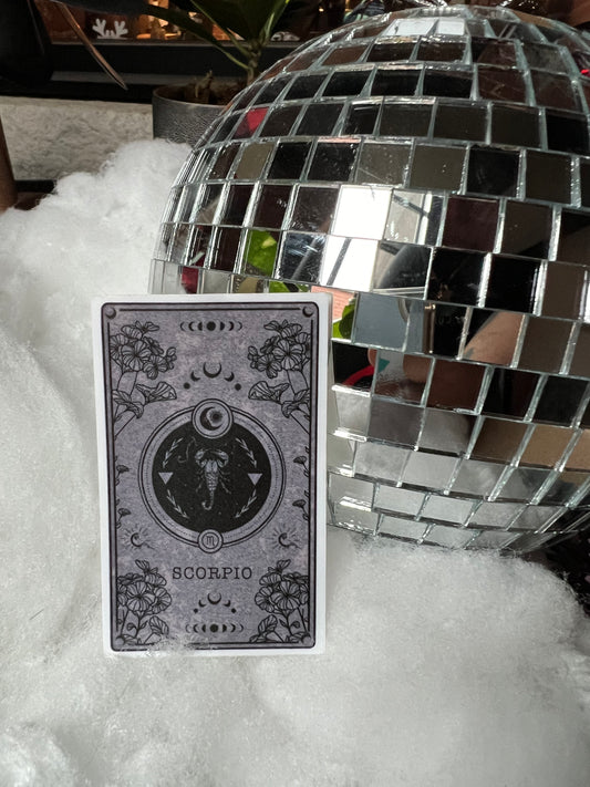 Scorpio Tarot Card Zodiac Sticker