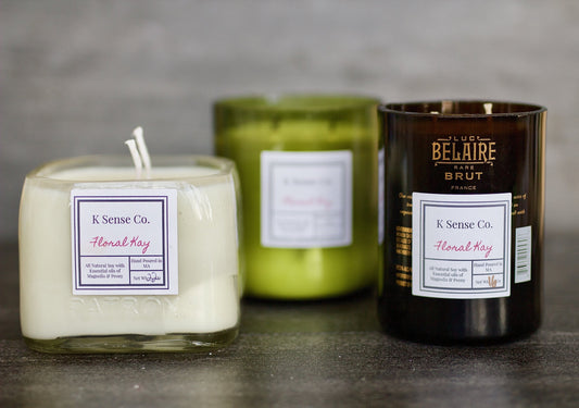 1 Liter Repurposed Bottle Candles